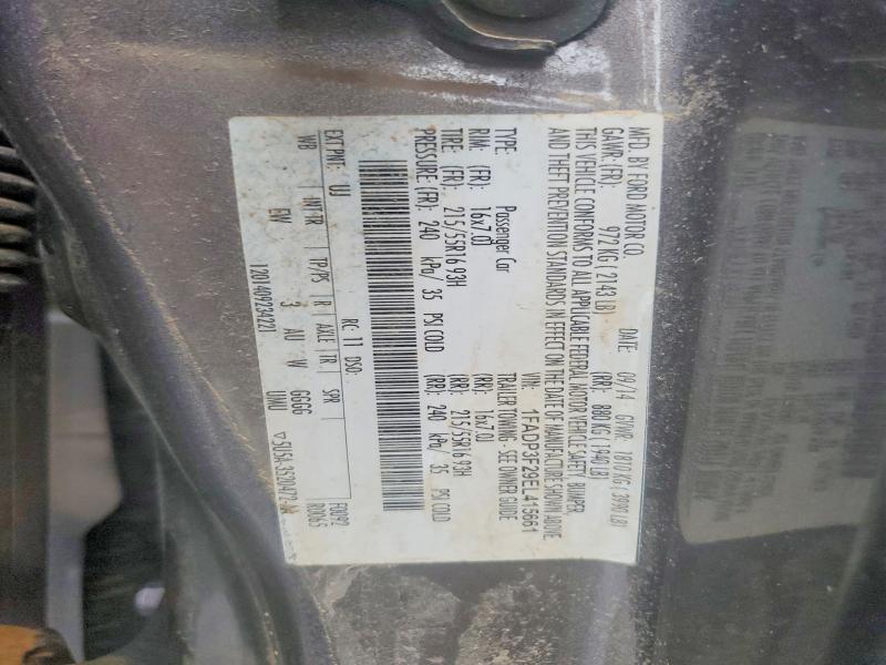 2014 Ford Focus მანქანა იყიდება აუქციონზე, vin: 1FADP3F29EL415661, აუქციონის ნომერი: 58087776