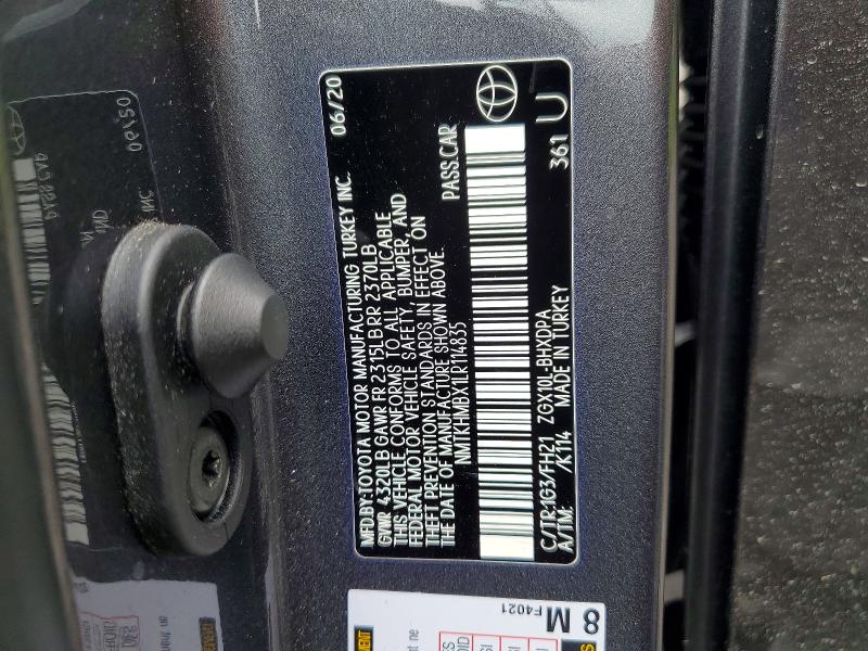 Aukcja sprzedaży 2020 Toyota C-hr, vin: NMTKHMBX1LR114835, numer aukcji: 62077706