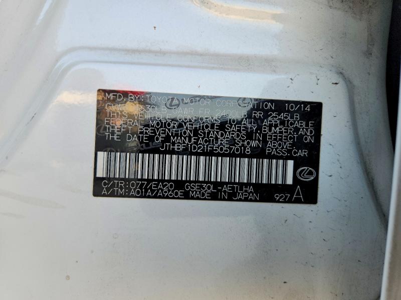Aukcja sprzedaży 2015 Lexus Is, vin: JTHBF1D21F5057018, numer aukcji: 61875146