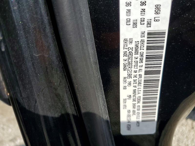 59232876 :رقم المزاد ، 2C4RDGCG6ER121805 vin ، 2014 Dodge Grand Caravan مزاد بيع