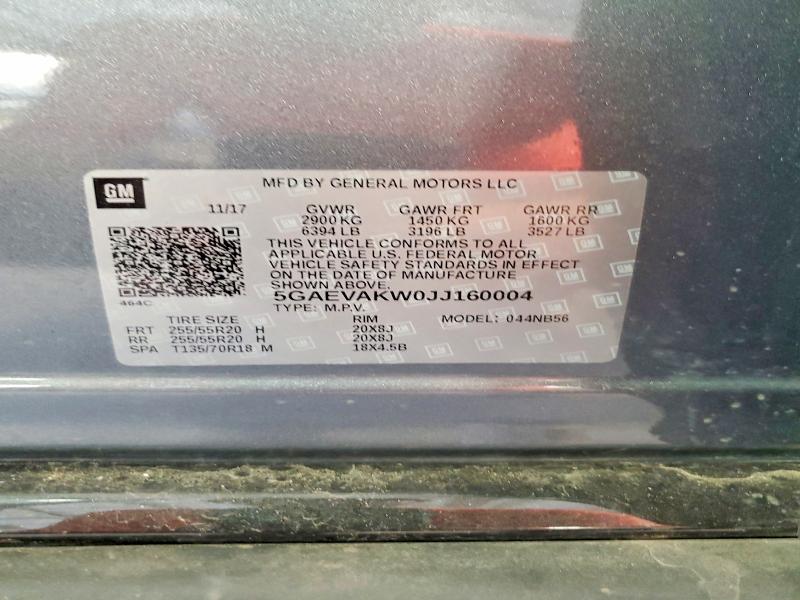 Продажа на аукционе авто 2018 Buick Enclave, vin: 5GAEVAKW0JJ160004, номер лота: 60833606