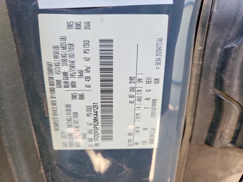 65062896 :رقم المزاد ، 1FDDF6P82MKA41251 vin ، 2021 Ford Transit مزاد بيع