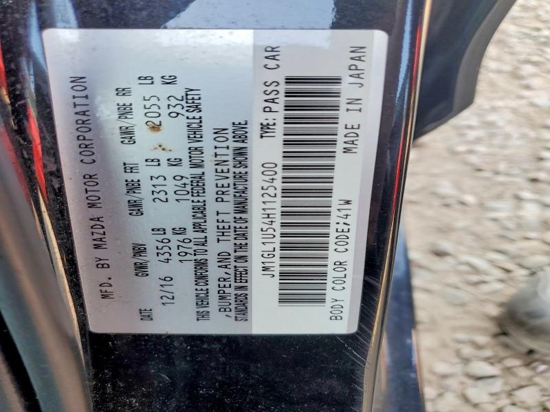 2017 Mazda 6 მანქანა იყიდება აუქციონზე, vin: JM1GL1U54H1125400, აუქციონის ნომერი: 60837886