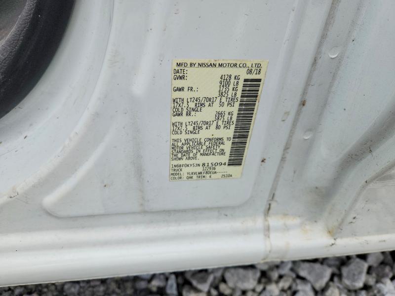 2018 Nissan Nv მანქანა იყიდება აუქციონზე, vin: 1N6BF0KY5JN815094, აუქციონის ნომერი: 62407896