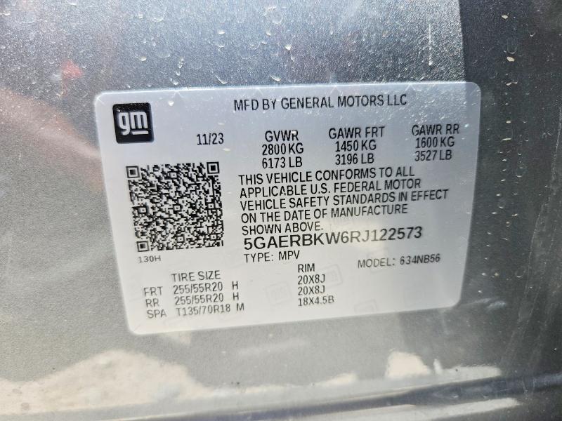 60139926 :رقم المزاد ، 5GAERBKW6RJ122573 vin ، 2024 Buick Enclave مزاد بيع