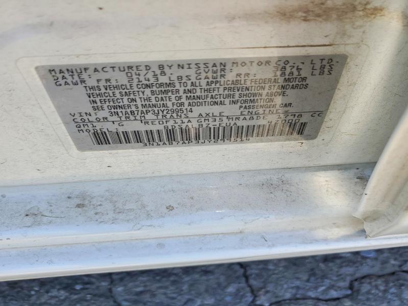 Aukcja sprzedaży 2018 Nissan Sentra, vin: 3N1AB7AP3JY299514, numer aukcji: 63411066