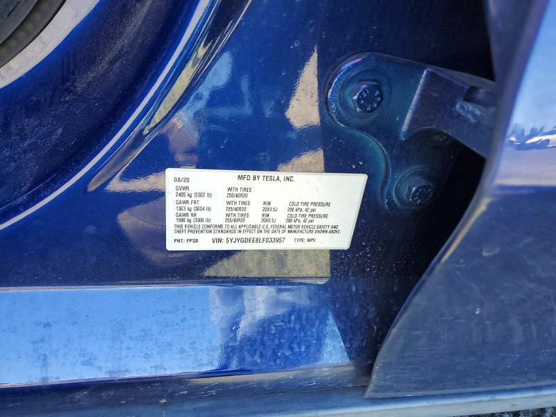 Aukcja sprzedaży 2020 Tesla Model Y, vin: 5YJYGDEE8LF033957, numer aukcji: 61180396
