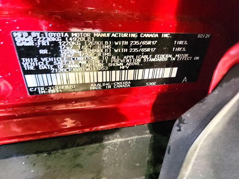 2026 Toyota Rav4 მანქანა იყიდება აუქციონზე, vin: 2T36CRAV8TW011053, აუქციონის ნომერი: 60645046