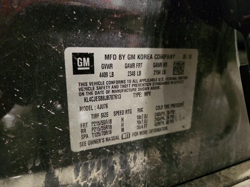 2018 Buick Encore მანქანა იყიდება აუქციონზე, vin: KL4CJESB8JB707613, აუქციონის ნომერი: 61033506