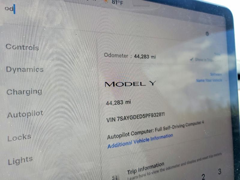 Продажа на аукционе авто 2023 Tesla Model Y, vin: 7SAYGDED5PF932811, номер лота: 61674846