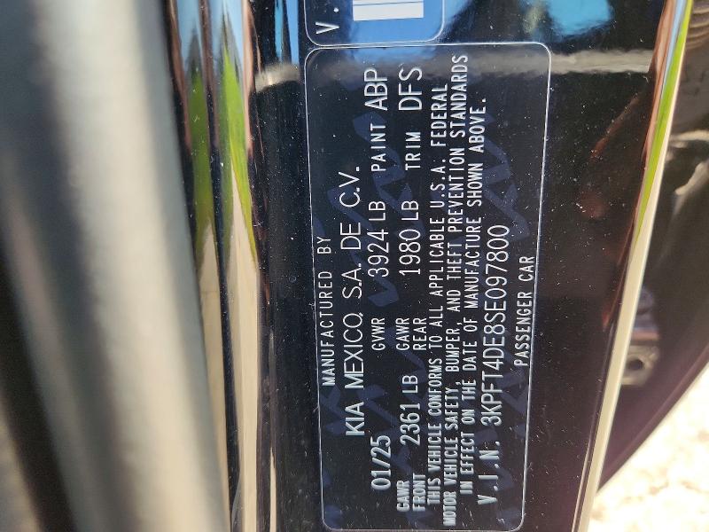 Продажа на аукционе авто 2025 Kia K4, vin: 3KPFT4DE8SE097800, номер лота: 60609176