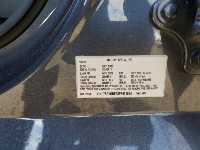 Продажа на аукционе авто 2023 Tesla Model Y, vin: 7SAYGDEE3PF909584, номер лота: 61197826