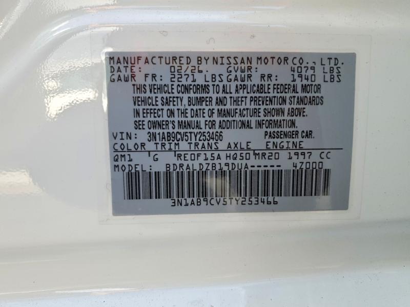 Продаж на аукціоні авто 2026 Nissan Sentra, vin: 3N1AB9CV5TY253466, номер лоту: 61817246