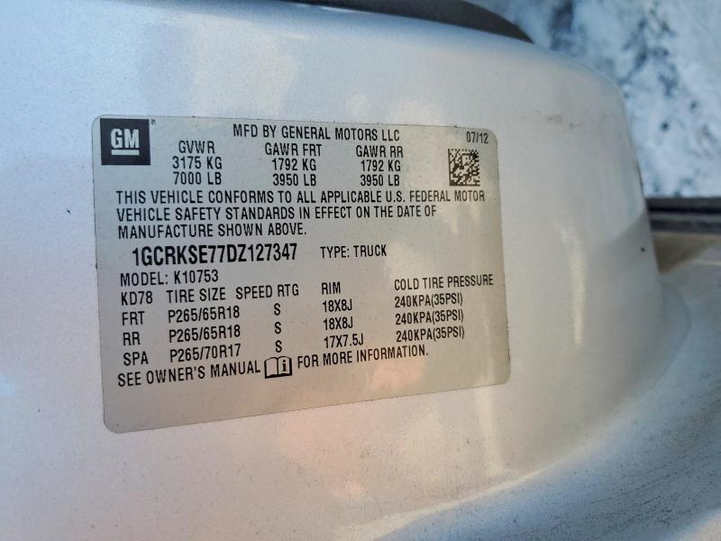 2013 Chevrolet Silverado მანქანა იყიდება აუქციონზე, vin: 1GCRKSE77DZ127347, აუქციონის ნომერი: 61565706