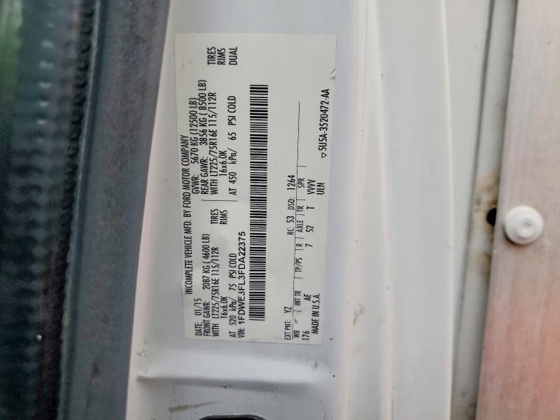 59849756 :رقم المزاد ، 1FDWE3FL3FDA22375 vin ، 2015 Ford Econoline مزاد بيع