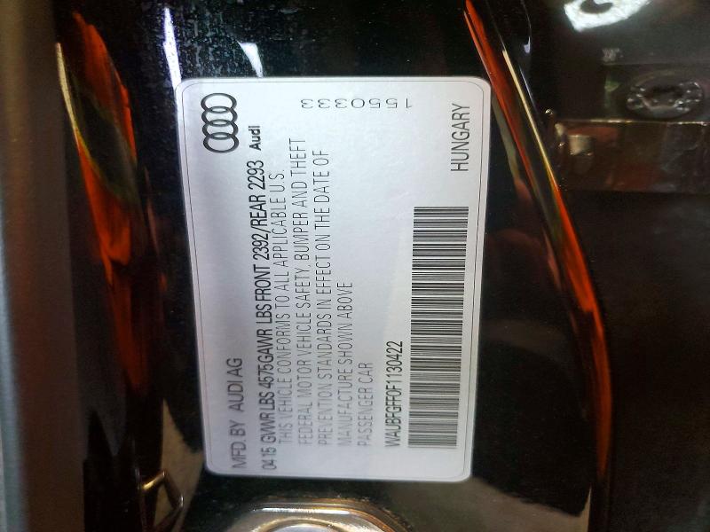 Aukcja sprzedaży 2015 Audi A3, vin: WAUBFGFF0F1130422, numer aukcji: 59940556