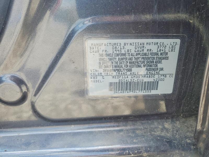 57656266 :رقم المزاد ، 3N1AB7AP9DL771555 vin ، 2013 Nissan Sentra مزاد بيع