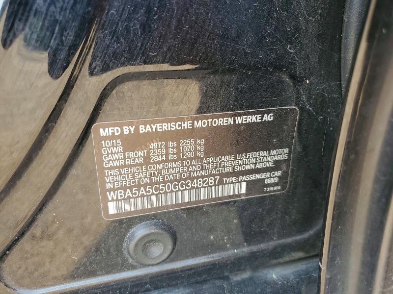 59797076 :رقم المزاد ، WBA5A5C50GG348287 vin ، 2016 Bmw 528 مزاد بيع