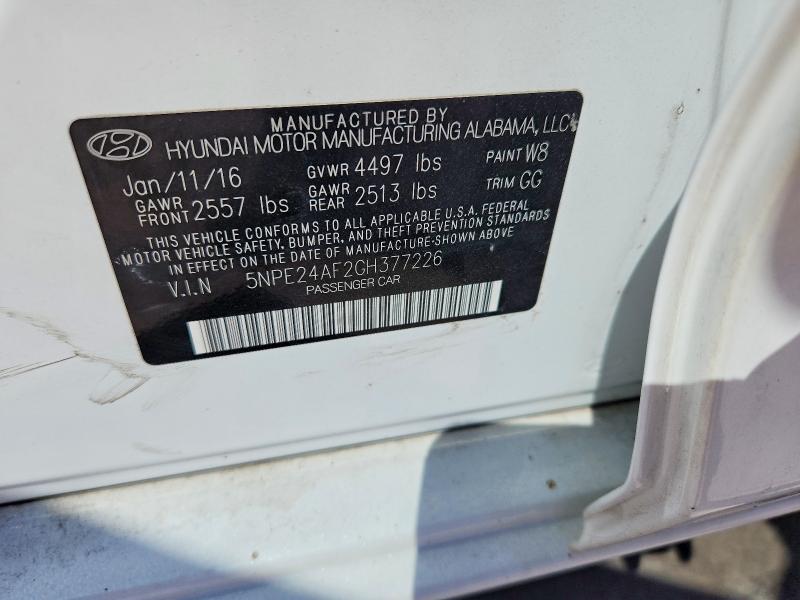 Продаж на аукціоні авто 2016 Hyundai Sonata, vin: 5NPE24AF2GH377226, номер лоту: 60198236
