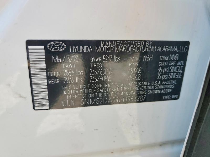 Aukcja sprzedaży 2023 Hyundai Santa Fe, vin: 5NMS2DAJ4PH563287, numer aukcji: 61642426