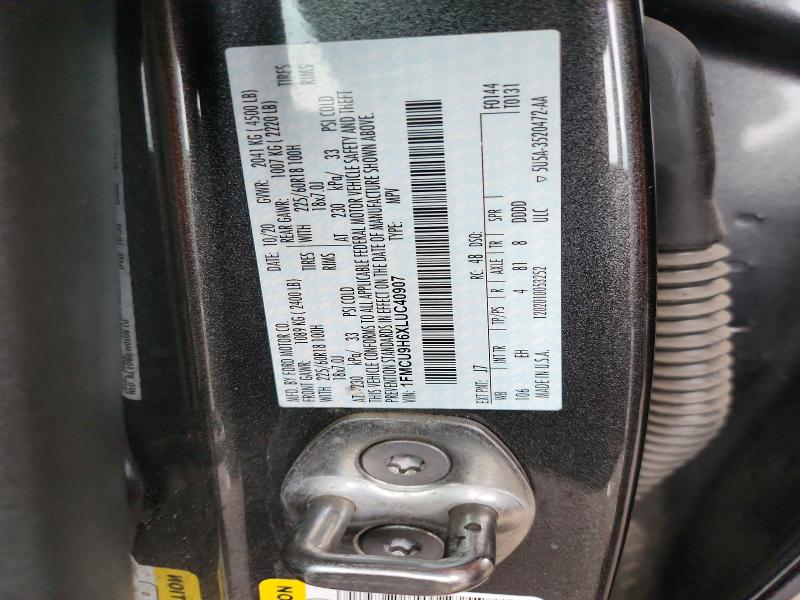 Продажа на аукционе авто 2020 Ford Escape, vin: 1FMCU9H6XLUC40907, номер лота: 62833236