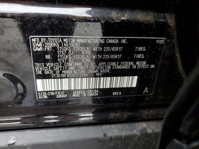 Aukcja sprzedaży 2025 Toyota Rav4, vin: 2T3G1RFV5SC572264, numer aukcji: 61800346