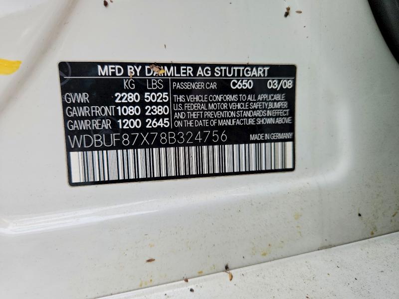 Продажа на аукционе авто 2008 Mercedes-benz E, vin: WDBUF87X78B324756, номер лота: 62814476