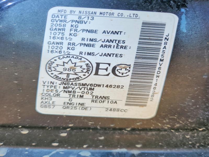 Aukcja sprzedaży 2013 Nissan Rogue, vin: JN8AS5MV6DW146282, numer aukcji: 61176146