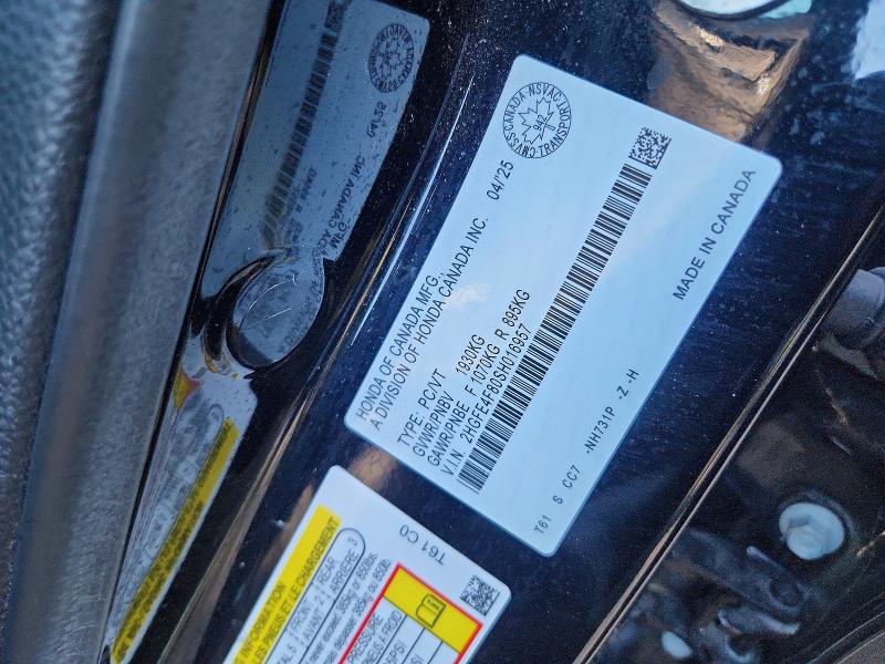 2025 Honda Civic მანქანა იყიდება აუქციონზე, vin: 2HGFE4F80SH016957, აუქციონის ნომერი: 60126386