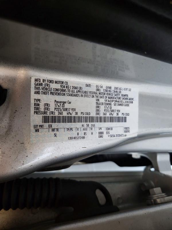 Продаж на аукціоні авто 2014 Ford Focus, vin: 1FADP3R4XEL330308, номер лоту: 59296516