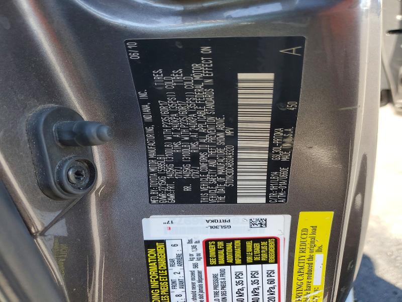 Aukcja sprzedaży 2011 Toyota Sienna, vin: 5TDYK3DC4BS049320, numer aukcji: 60832126