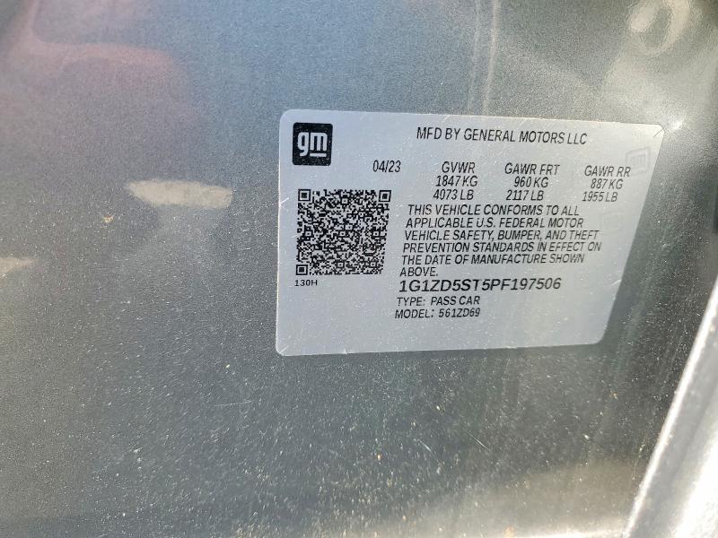 62854296 :رقم المزاد ، 1G1ZD5ST5PF197506 vin ، 2023 Chevrolet Malibu مزاد بيع