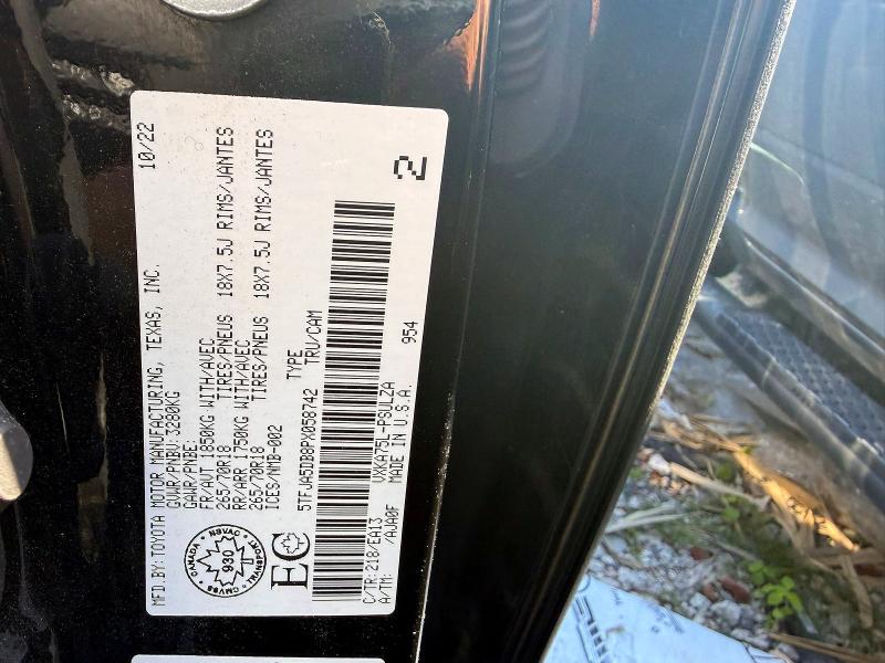 Aukcja sprzedaży 2023 Toyota Tundra, vin: 5TFJA5DB8PX058742, numer aukcji: 60449856