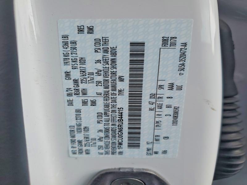 Aukcja sprzedaży 2024 Ford Escape, vin: 1FMCU0GN6RUB44415, numer aukcji: 59706766