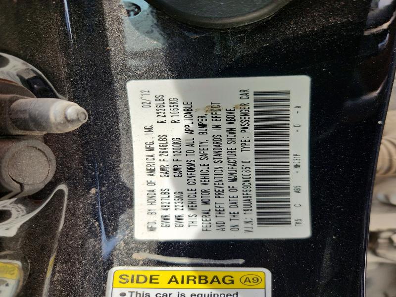 Aukcja sprzedaży 2012 Acura Tl, vin: 19UUA9F59CA008510, numer aukcji: 62840976