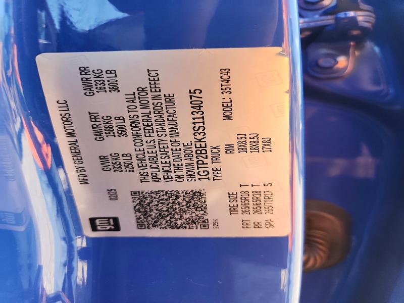 57524286 :رقم المزاد ، 1GTP2BEK3S1134075 vin ، 2025 Gmc Canyon مزاد بيع