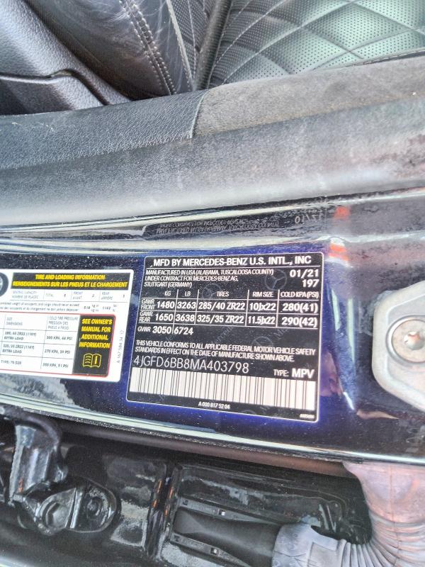 Продаж на аукціоні авто 2021 Mercedes-benz Gle Coupe, vin: 4JGFD6BB8MA403798, номер лоту: 61348746