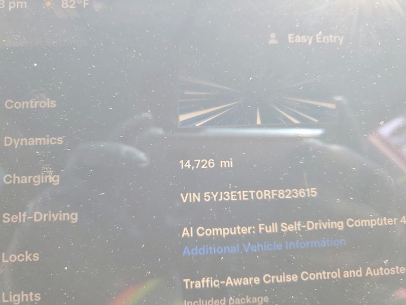 Продажа на аукционе авто 2024 Tesla Model 3, vin: 5YJ3E1ET0RF823615, номер лота: 61070266