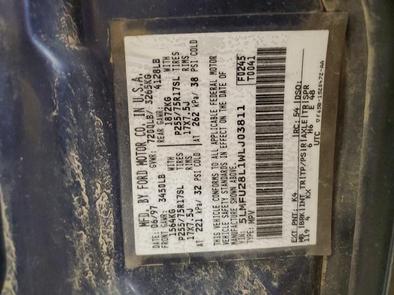 1998 Lincoln Navigator მანქანა იყიდება აუქციონზე, vin: 5LMFU28L1WLJ03811, აუქციონის ნომერი: 60512216