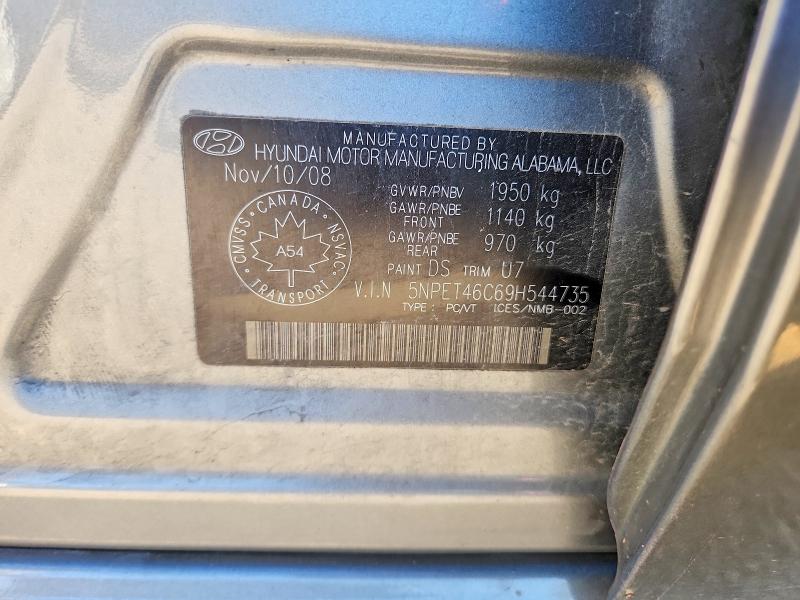 Aukcja sprzedaży 2009 Hyundai Sonata, vin: 5NPET46C69H544735, numer aukcji: 63190096
