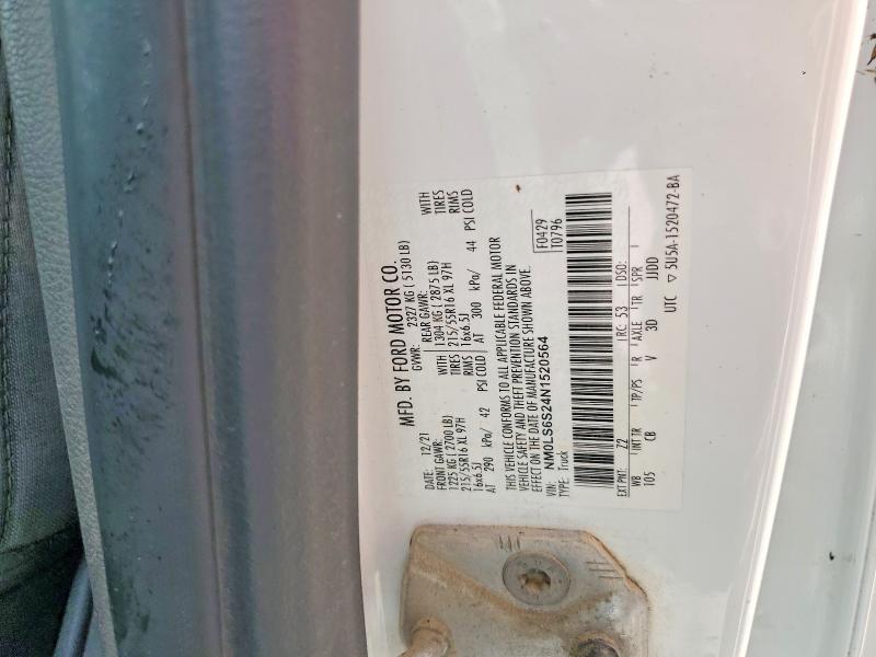 61393856 :رقم المزاد ، NM0LS6S24N1520564 vin ، 2022 Ford Transit Connect مزاد بيع