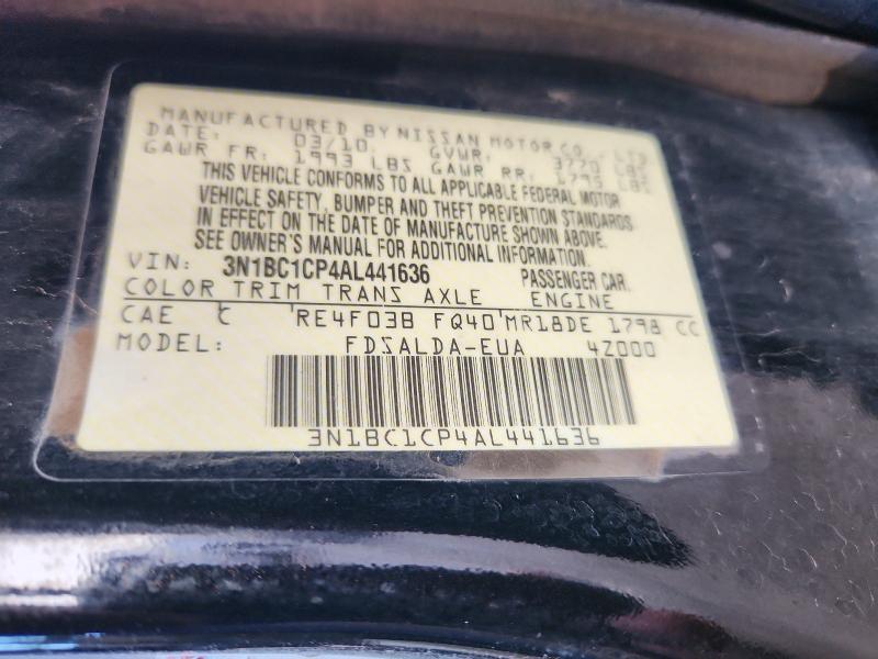 Продажа на аукционе авто 2010 Nissan Versa, vin: 3N1BC1CP4AL441636, номер лота: 62586716