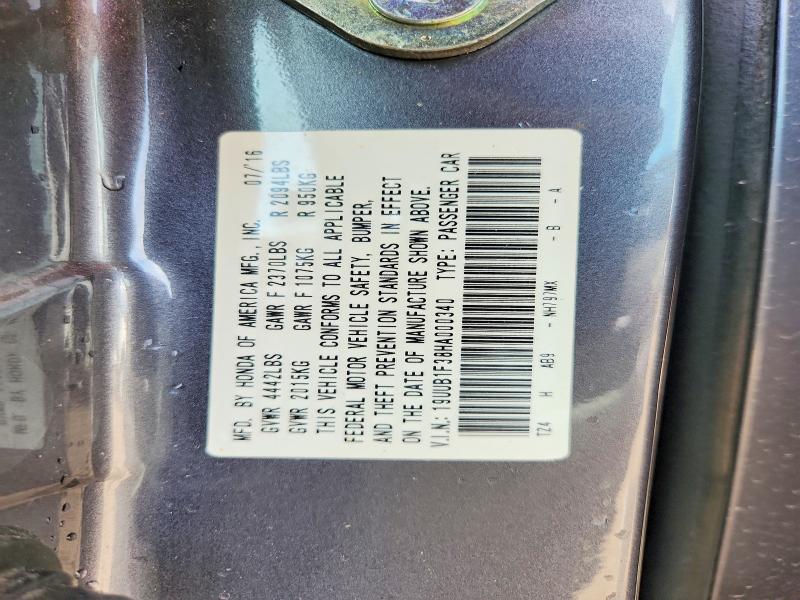 2017 Acura Tlx მანქანა იყიდება აუქციონზე, vin: 19UUB1F38HA000340, აუქციონის ნომერი: 60707596