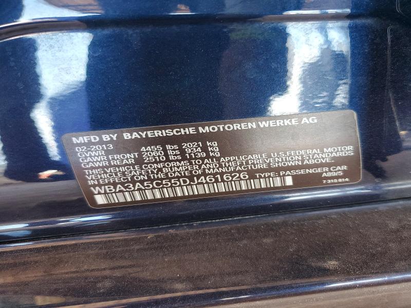 2013 Bmw 328 მანქანა იყიდება აუქციონზე, vin: WBA3A5C55DJ461626, აუქციონის ნომერი: 62429906