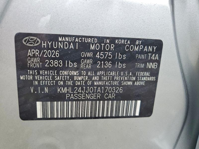 Продажа на аукционе авто 2026 Hyundai Sonata Hybrid, vin: KMHL24JJ0TA170326, номер лота: 60035216