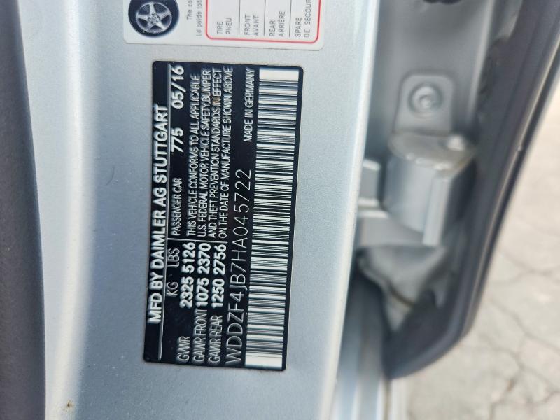 61817736 :رقم المزاد ، WDDZF4JB7HA045722 vin ، 2017 Mercedes-benz E مزاد بيع