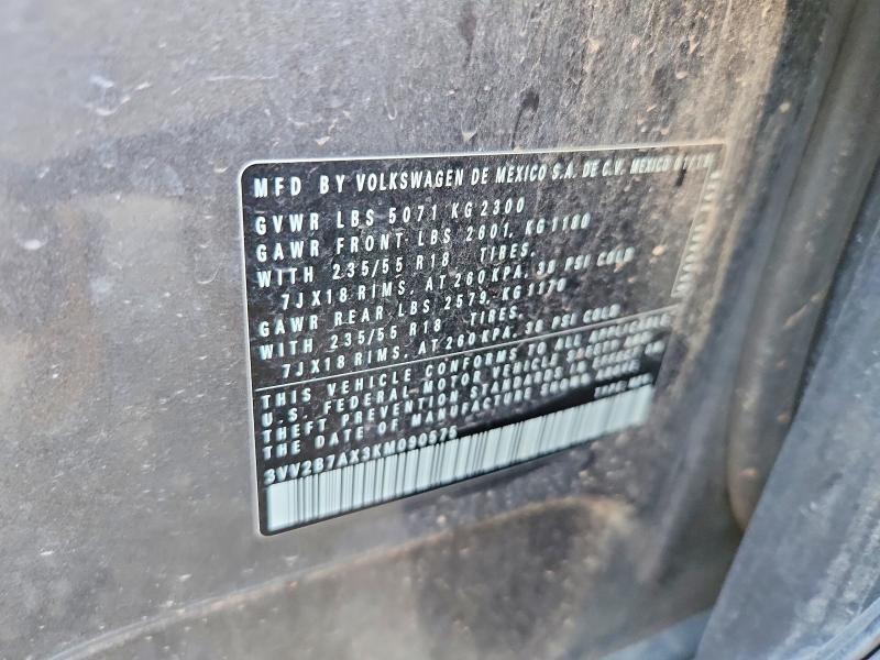 Aukcja sprzedaży 2019 Volkswagen Tiguan, vin: 3VV2B7AX3KM090575, numer aukcji: 62270196