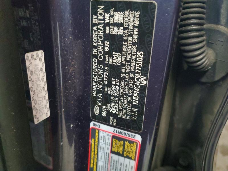 2020 Kia Sportage მანქანა იყიდება აუქციონზე, vin: KNDPMCAC9L7751025, აუქციონის ნომერი: 62160356
