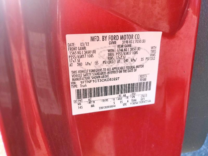 Aukcja sprzedaży 2012 Ford F150, vin: 1FTNF1CT3CKD53227, numer aukcji: 61579736