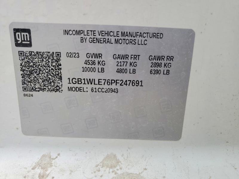 59310986 :رقم المزاد ، 1GB1WLE76PF247691 vin ، 2023 Chevrolet Silverado مزاد بيع
